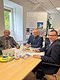 250902_Project_Care at home Frank Ratzlaff, Prof. Dr. Klaus Blettner and Jan Stanslowski sitting at a table