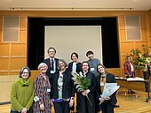 Group photo at the symposium at the Japanese partner university