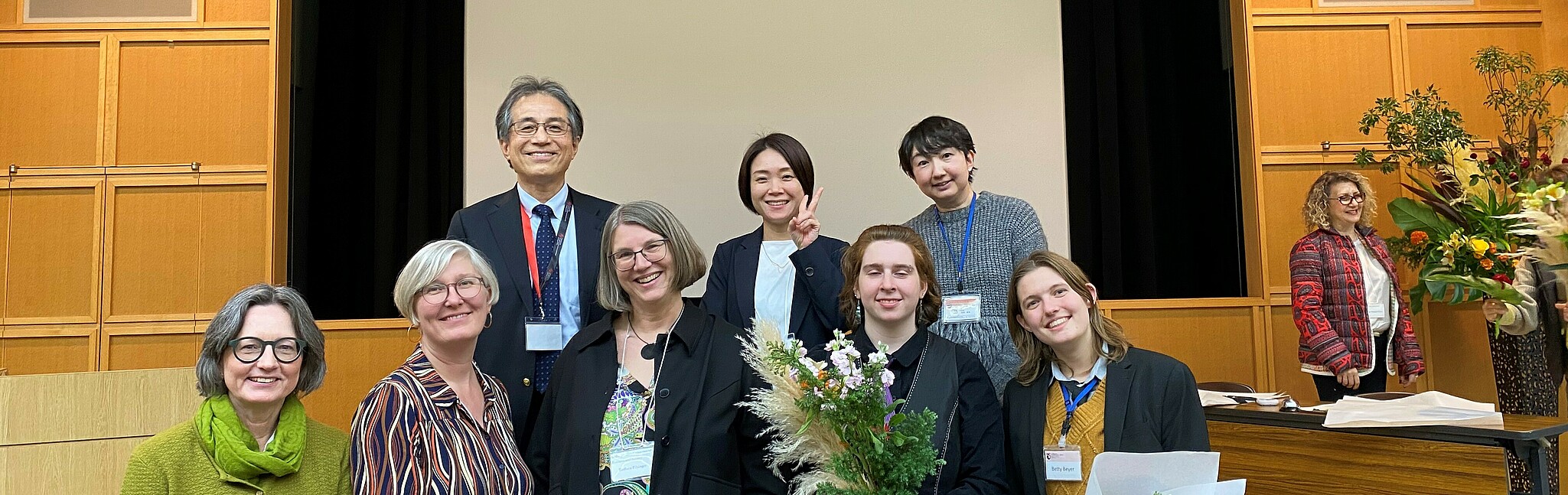 Group photo at the symposium at the Japanese partner university