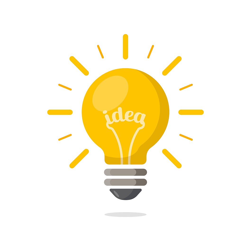 Light bulb as a symbol for a new idea