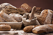 Various breads and rolls