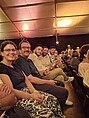 Participants of the alumni network meeting in the tent cinema