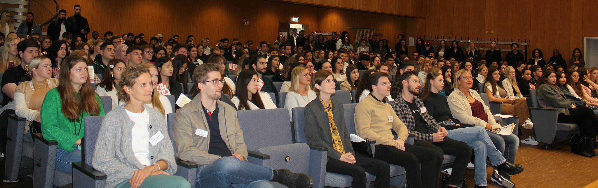 Freshmen in the auditorium