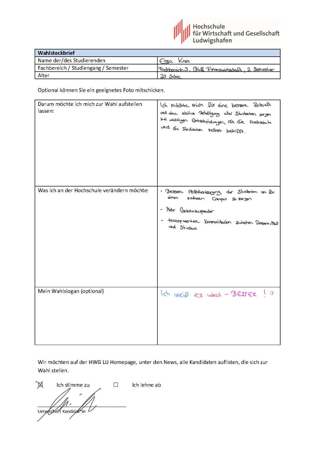 Election profile Esra Kara