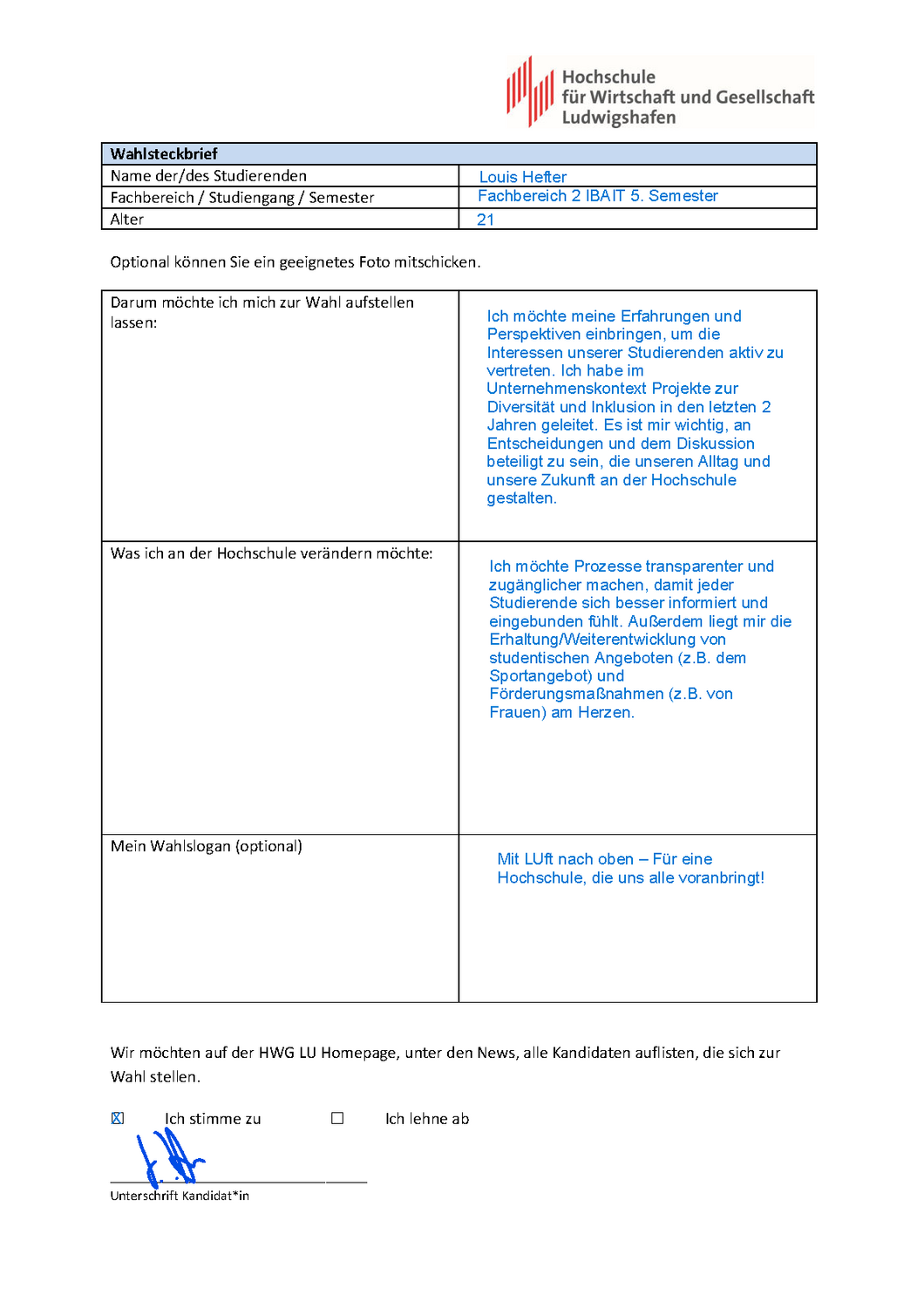 Election profile Louis Hefter