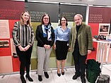 251117_Irish Palatinate_Group photo of speakers Group photo of the four speakers in front of the poster exhibition