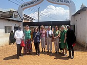 HWG LU team and Dr. Mumbere Baghuma Judson Clinical Director of the Ruli District Hospital, Erica Karera Vice Director of the Ruli Higher Institute of Health, educators from the School for Nursing Professions at the Catholic Hospital Koblenz - Montabaur