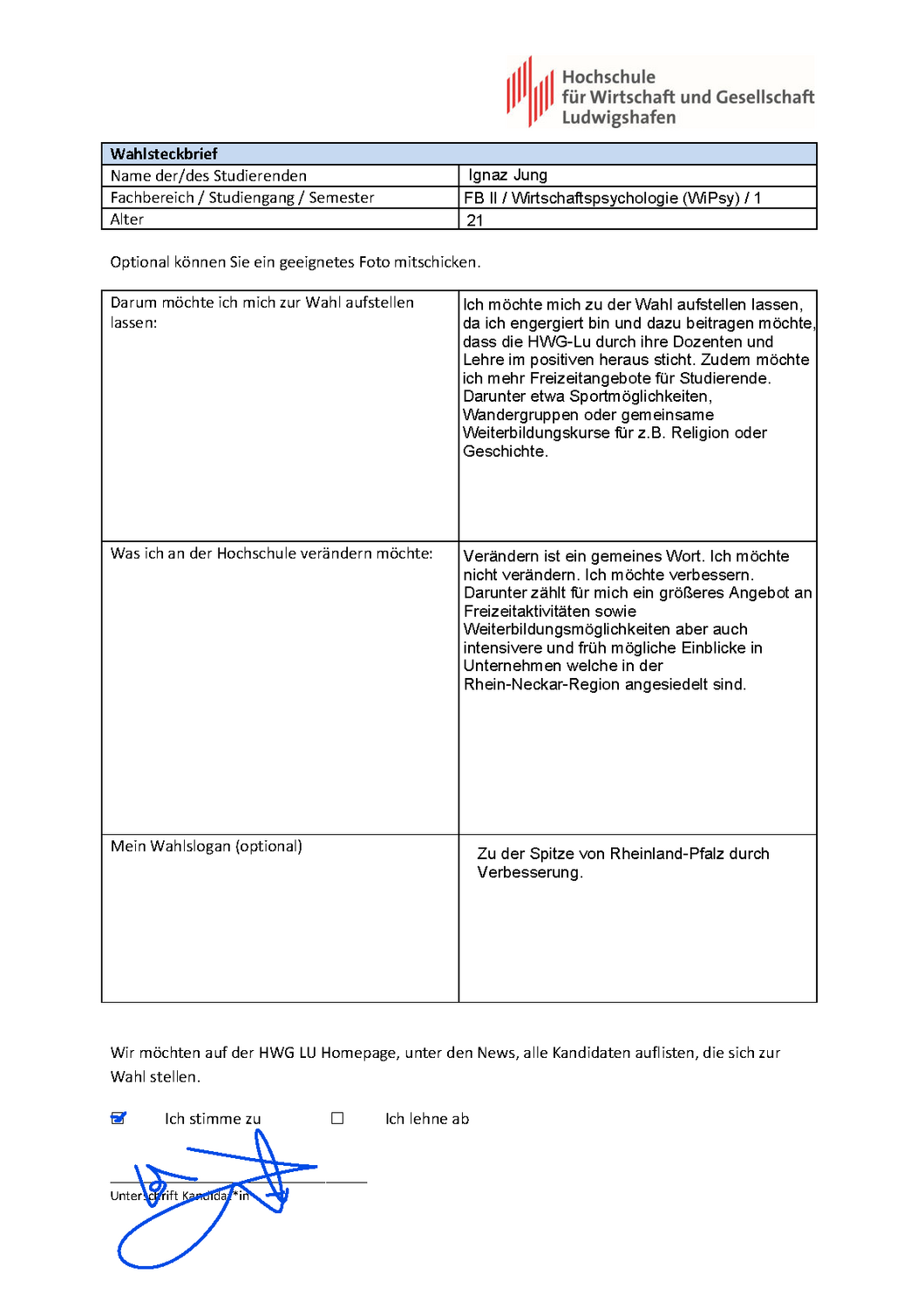 Wahlsteckbrief Ignaz Jung