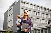 Student with baby